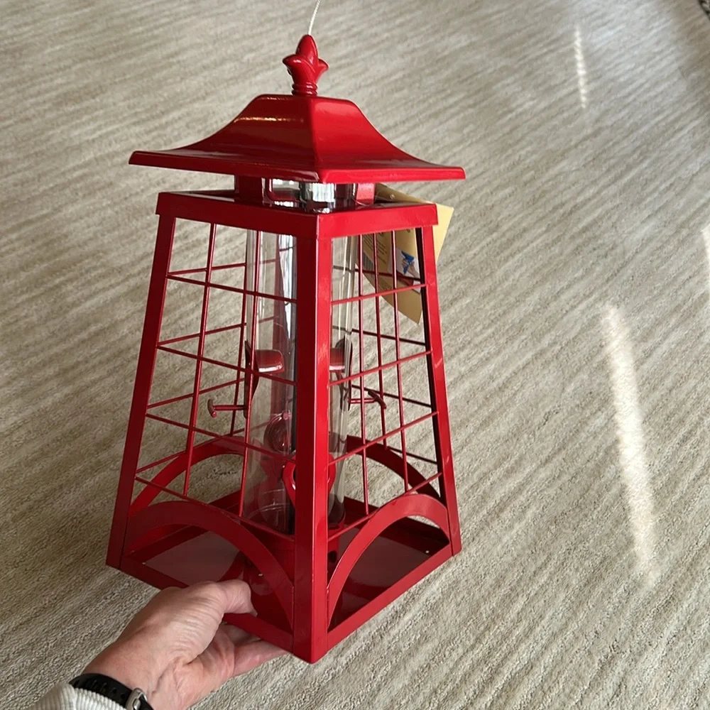 Hiatt Manufacturing Large Lighthouse Lantern Bird Feeder (50125) Red - Picture 8 of 16